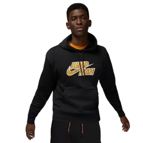 Nike Air Jordan Men's Jumpman Sweatsuit Cheetah Tracksuit 2 PC Set Black/Yellow - Picture 3 of 14